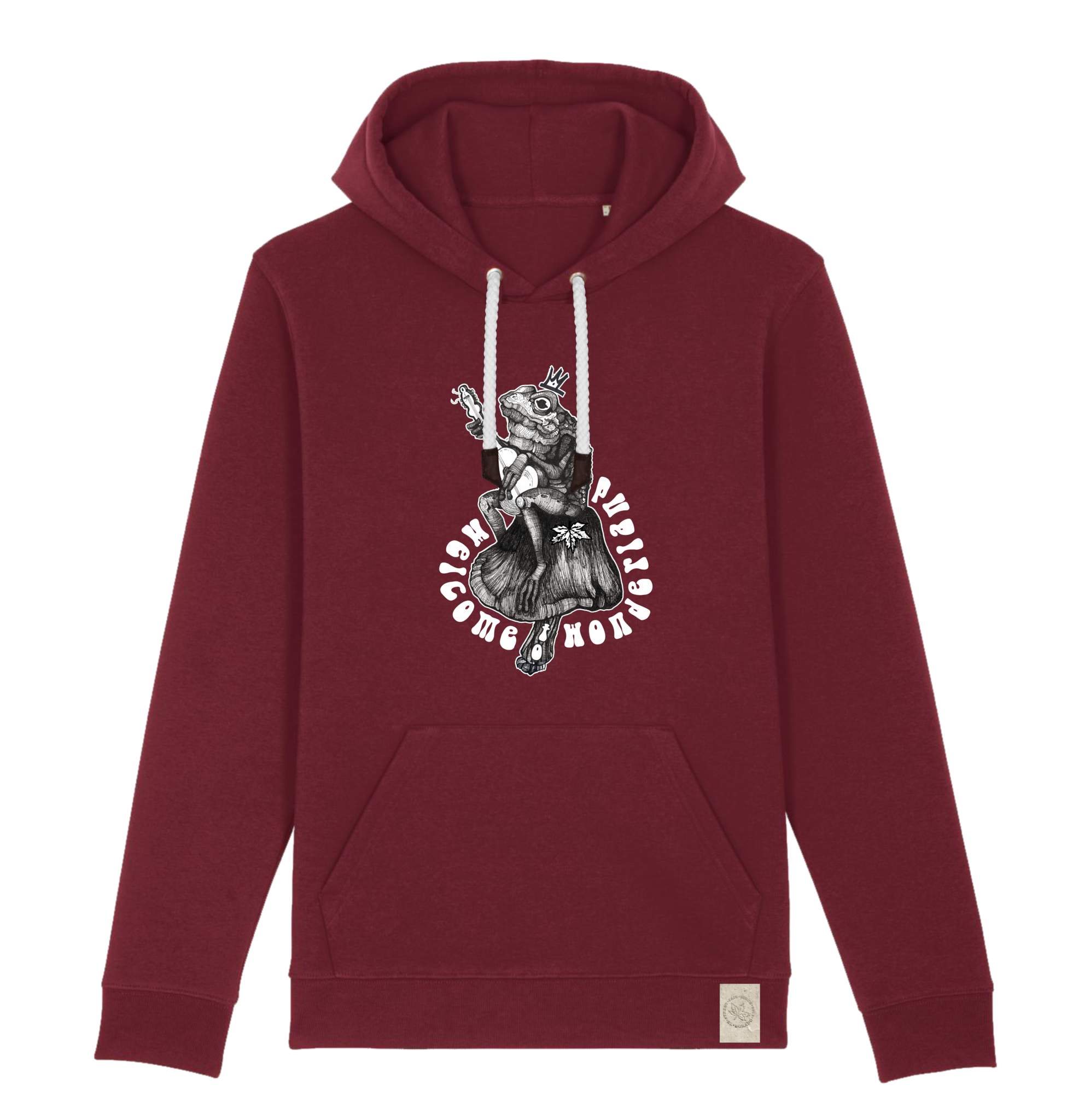 Bio Unisex Hoody - Wonderland - Burgund Rot