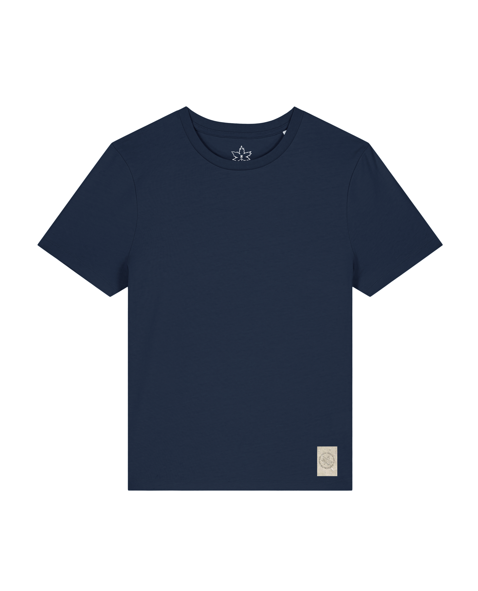 bio-female-fitted-tshirt-basic-sttw174-marine-front