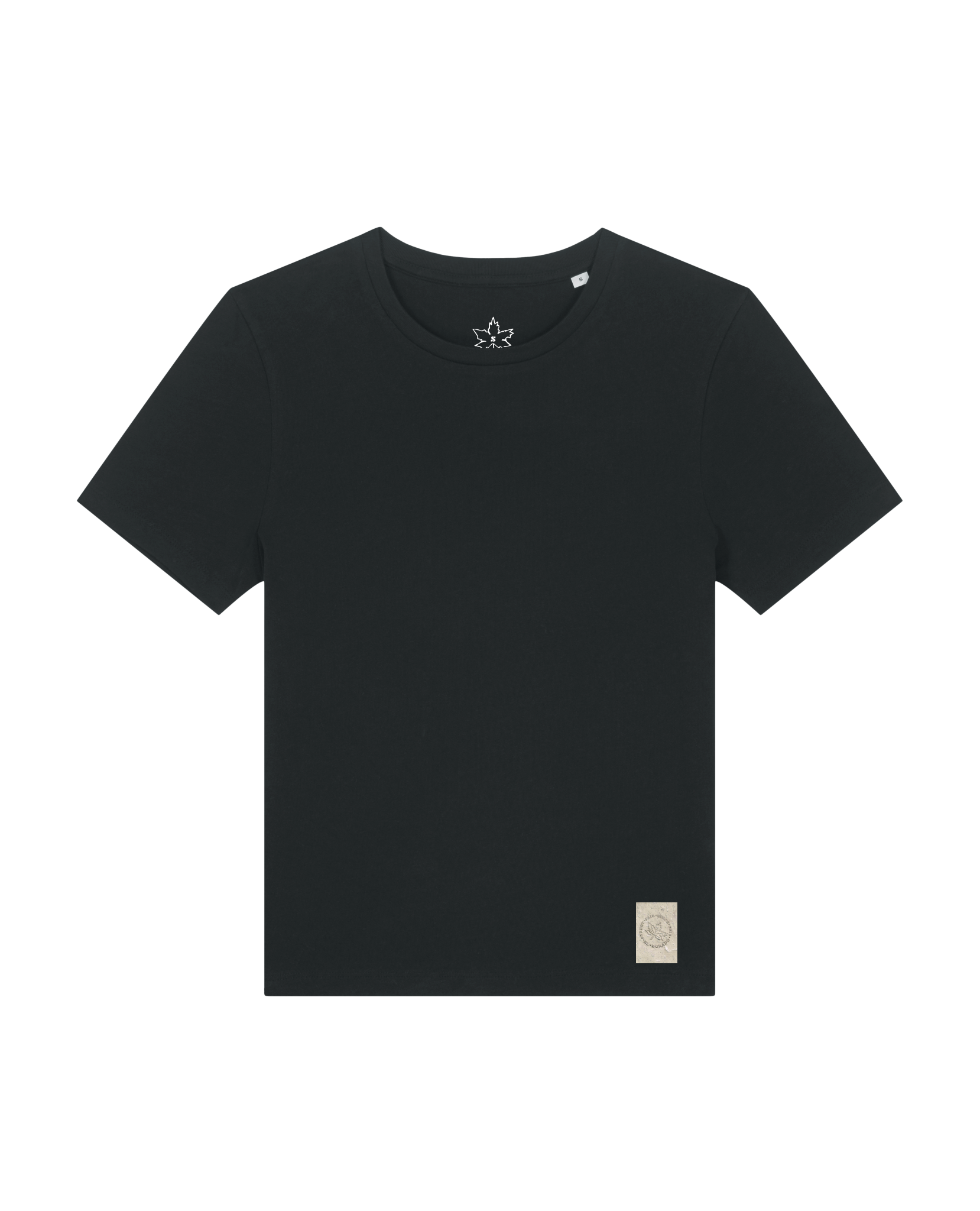 bio-female-fitted-tshirt-basic-sttw174-schwarz-front