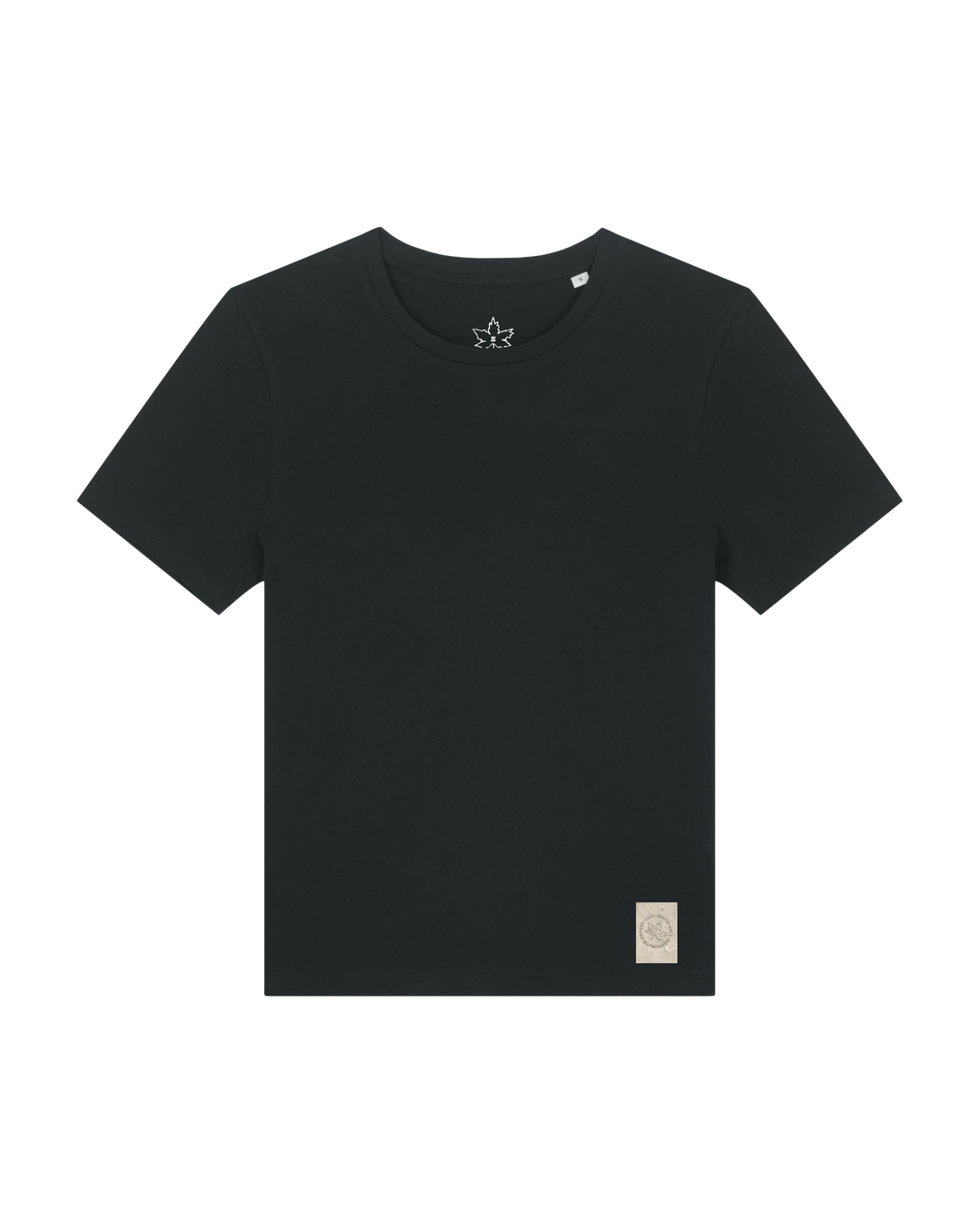 bio-female-fitted-tshirt-basic-sttw174-schwarz-front