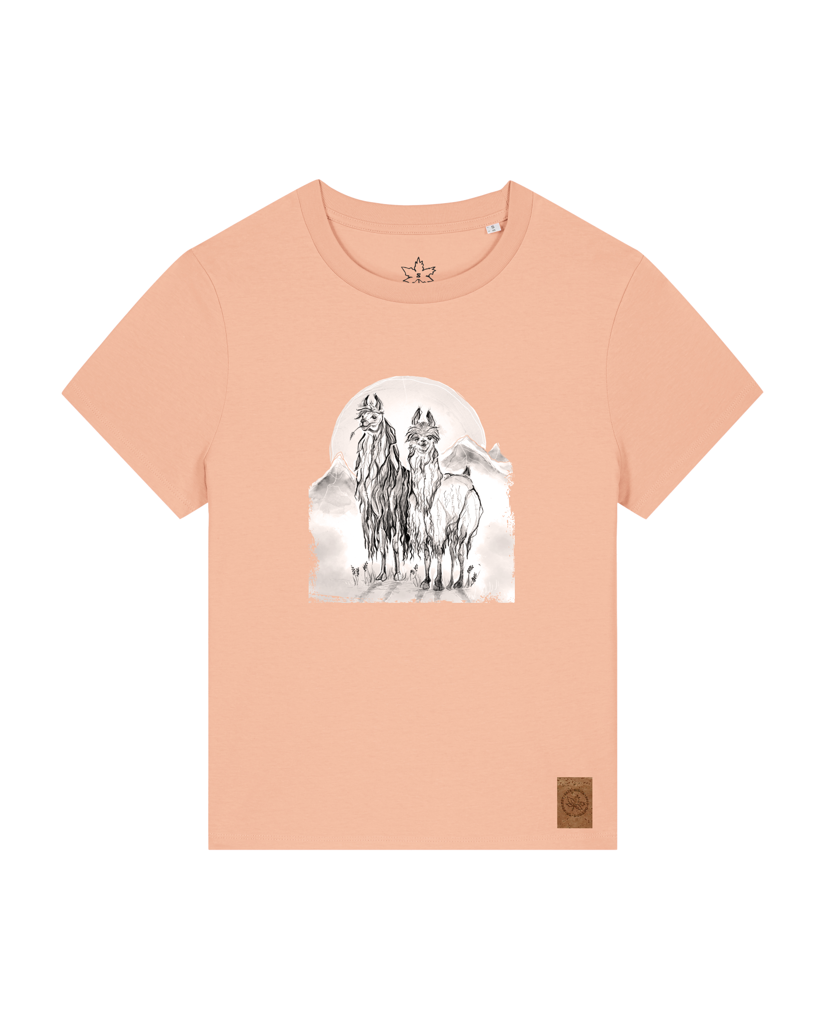 bio-female-medium fit-tshirt-alpaka-sttw172-agyptische keramik-front