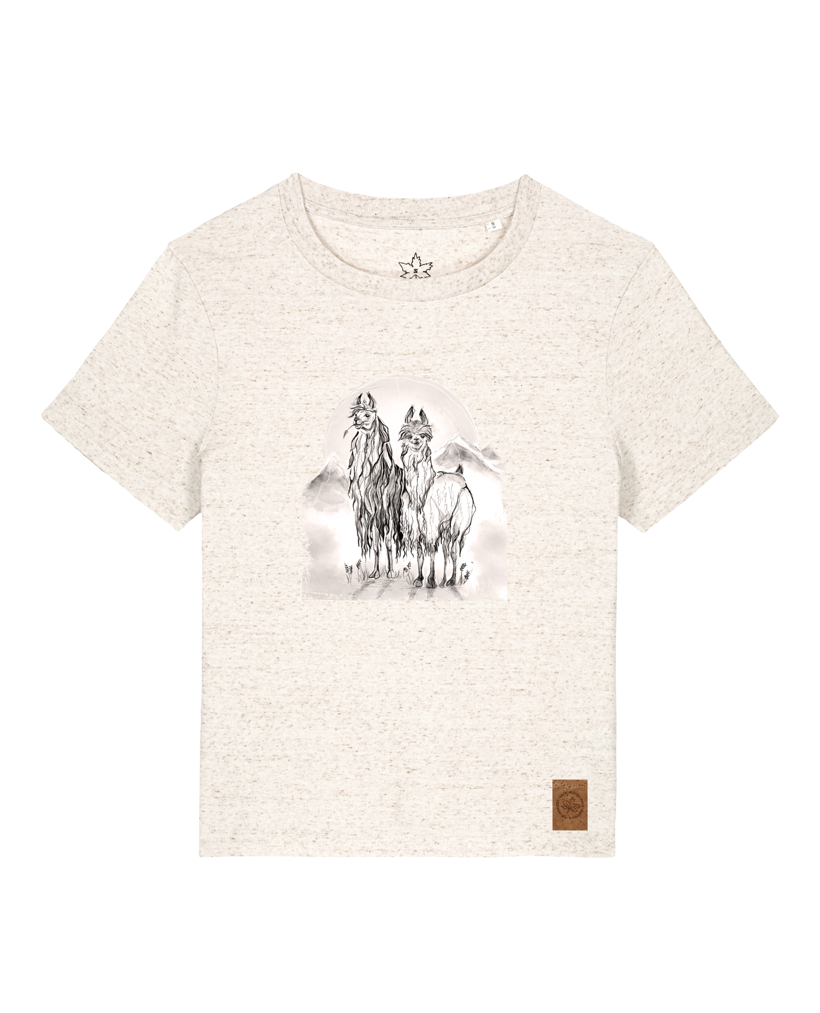 bio-female-medium fit-tshirt-alpaka-sttw172-elbsandstein-front