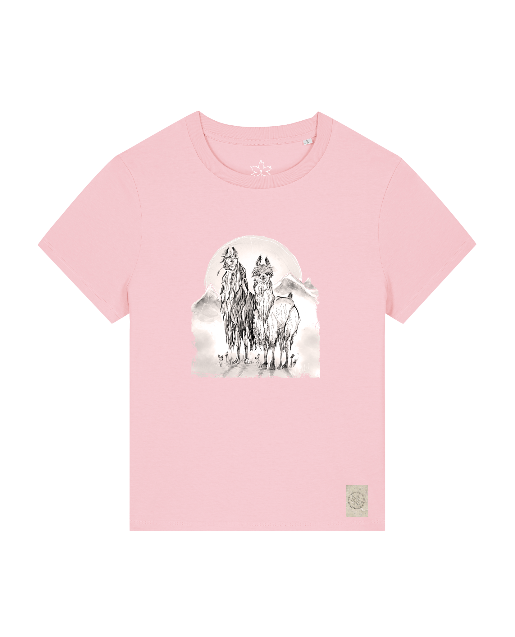 bio-female-medium fit-tshirt-alpaka-sttw172-flamingo-front