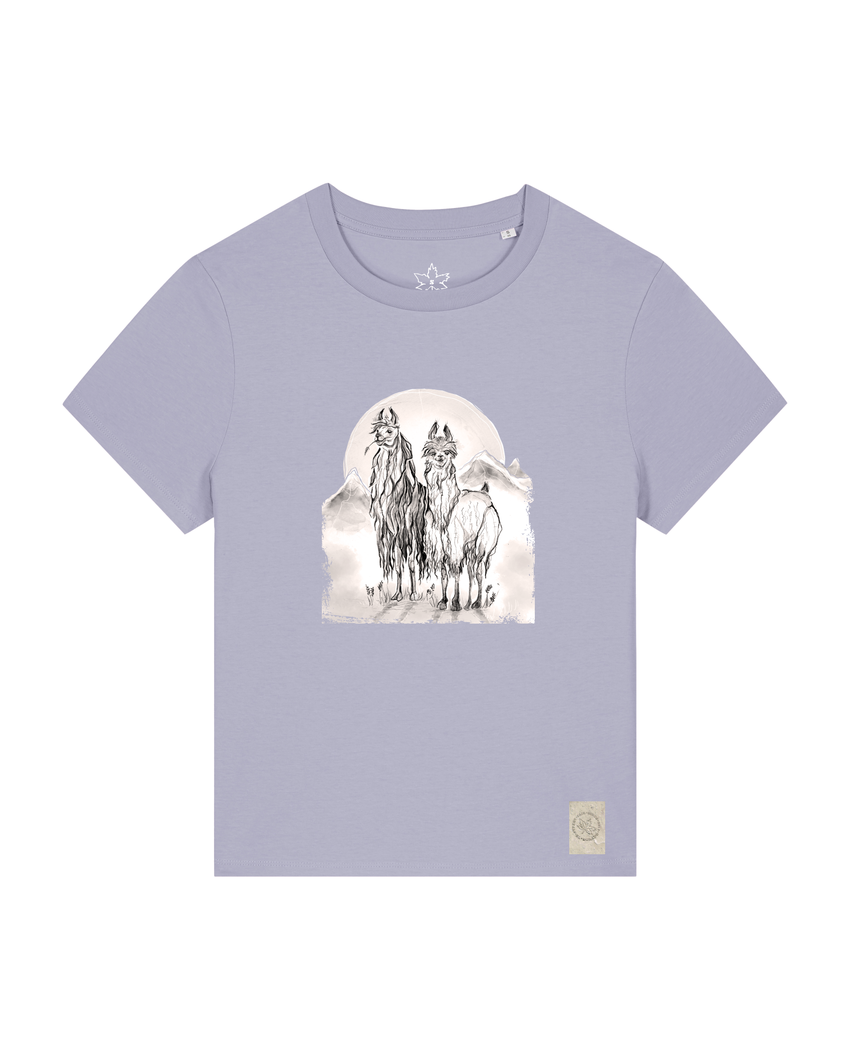 bio-female-medium fit-tshirt-alpaka-sttw172-lavender-front
