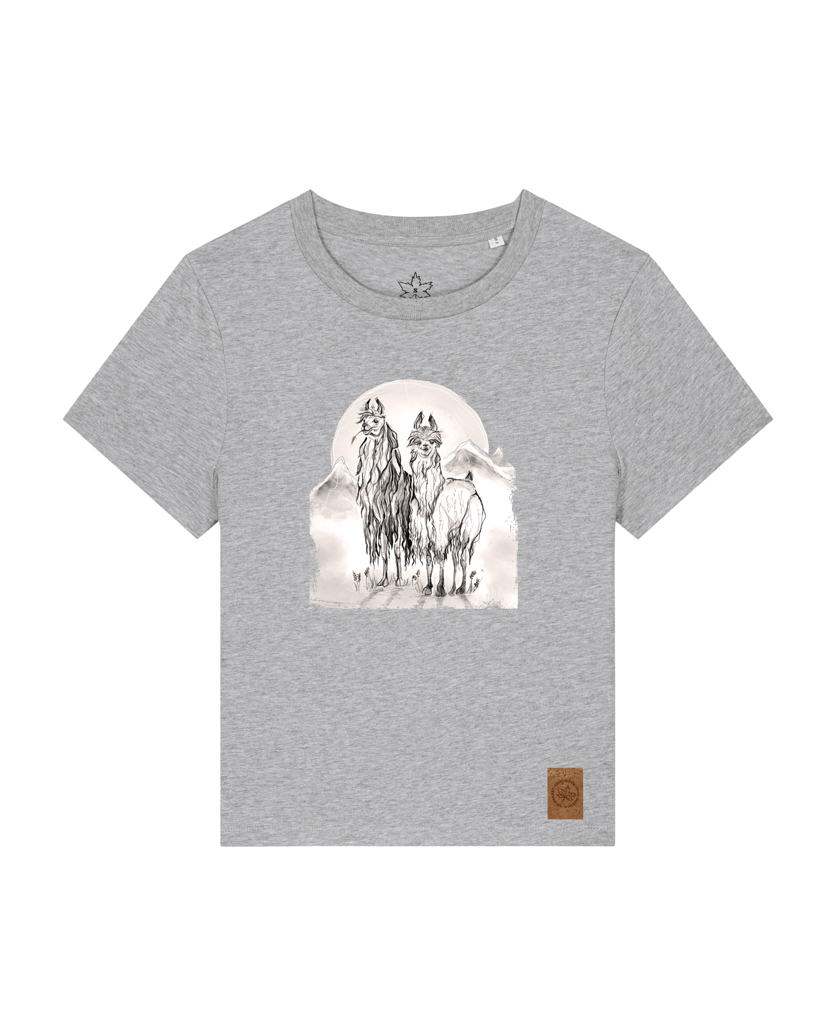 bio-female-medium fit-tshirt-alpaka-sttw172-mausgrau-front