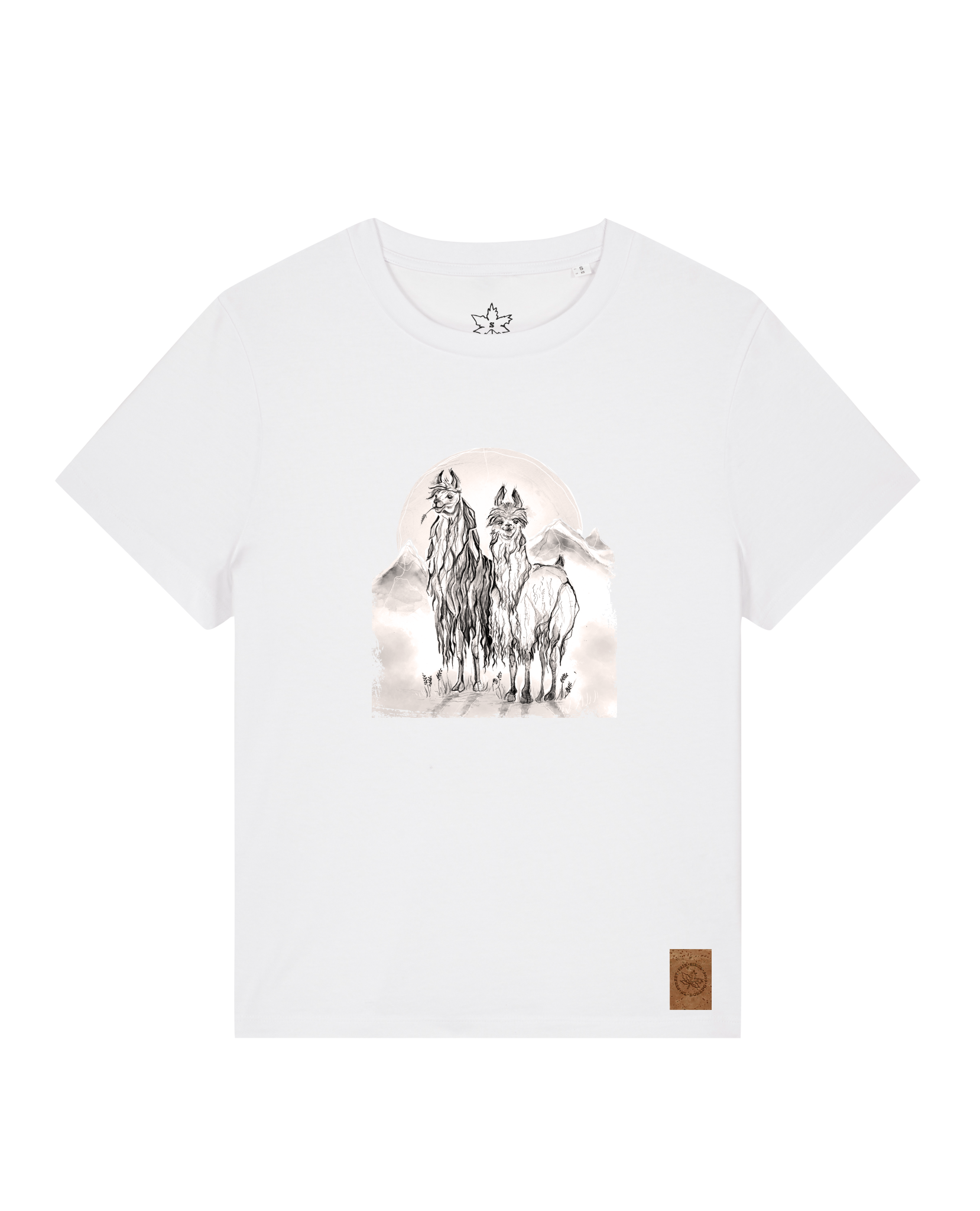 bio-female-medium fit-tshirt-alpaka-sttw172-weiß-front