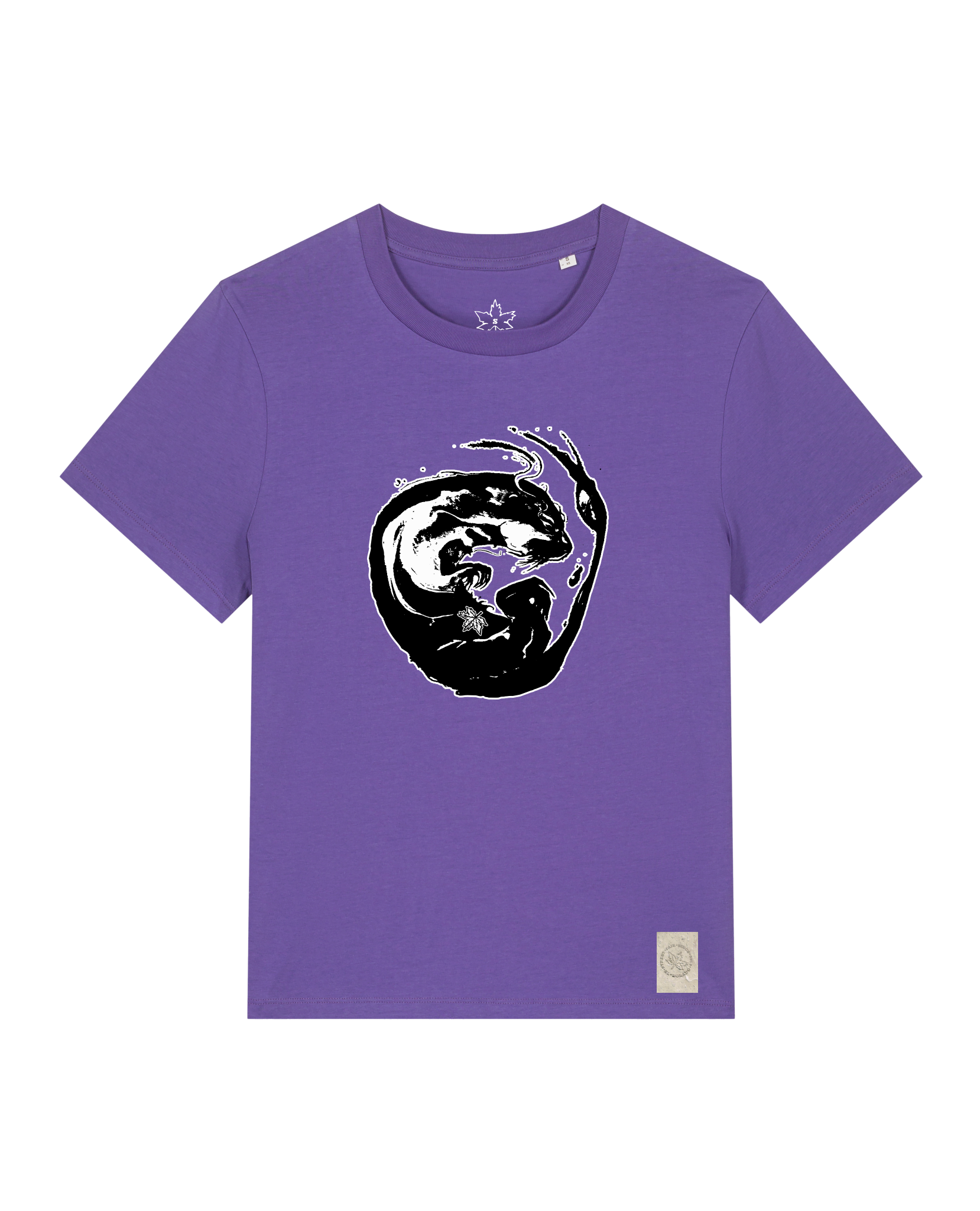 bio-female-medium fit-tshirt-alpha otter-sttw172-blaukraut-front