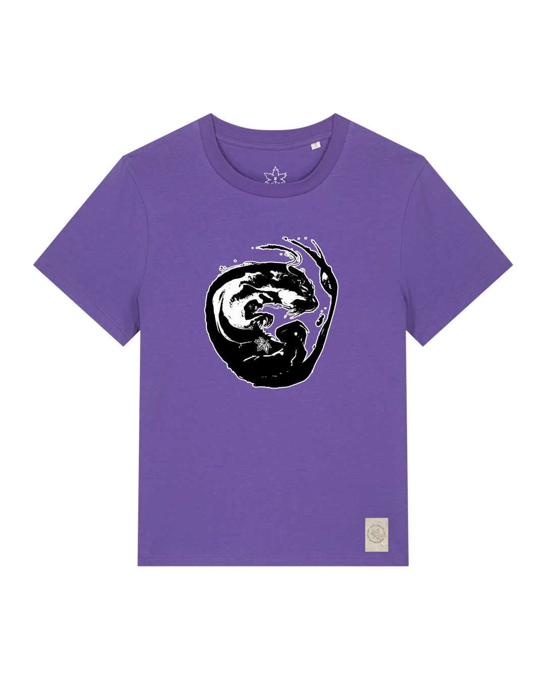 bio-female-medium fit-tshirt-alpha otter-sttw172-blaukraut-front