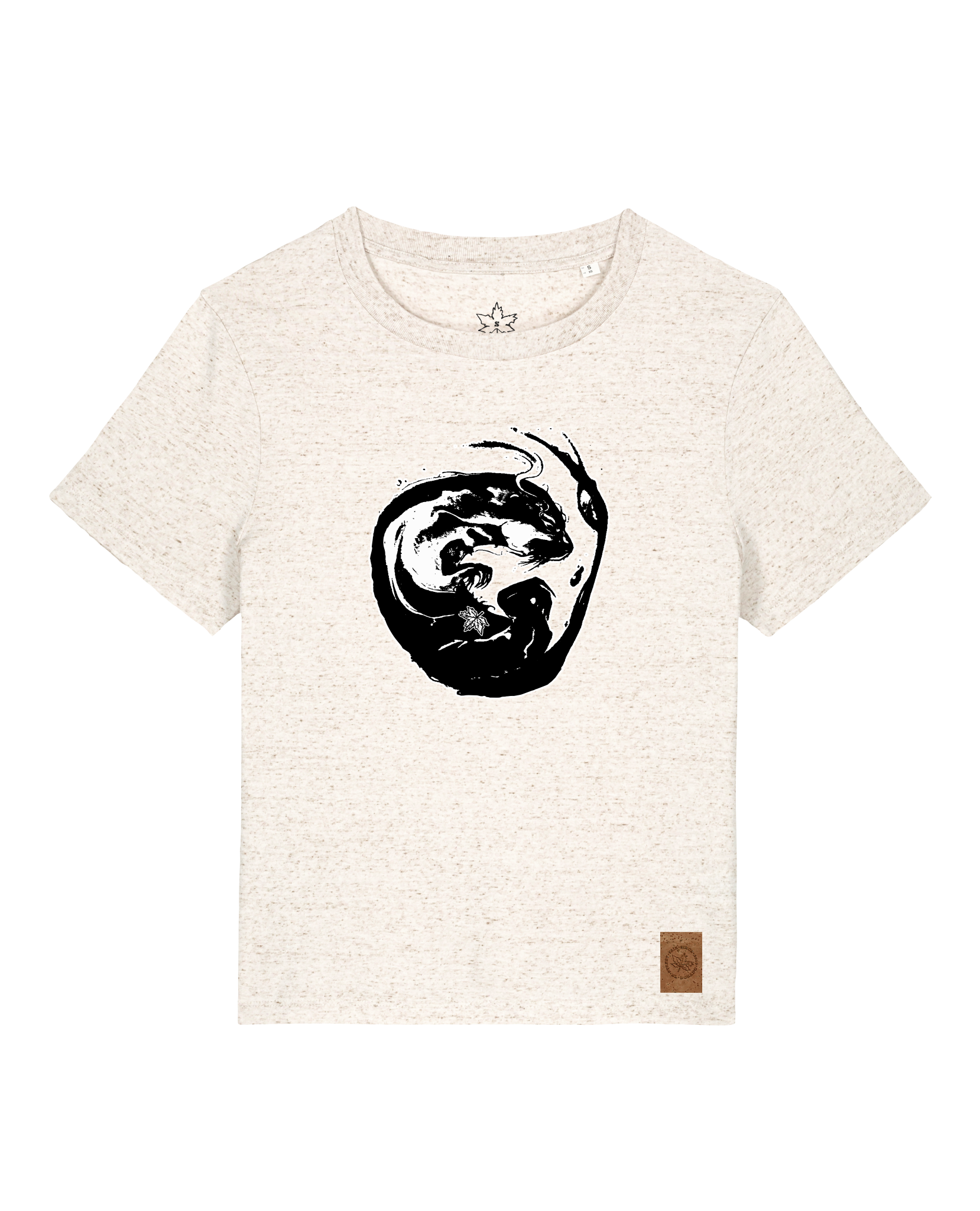 bio-female-medium fit-tshirt-alpha otter-sttw172-elbsandstein-front