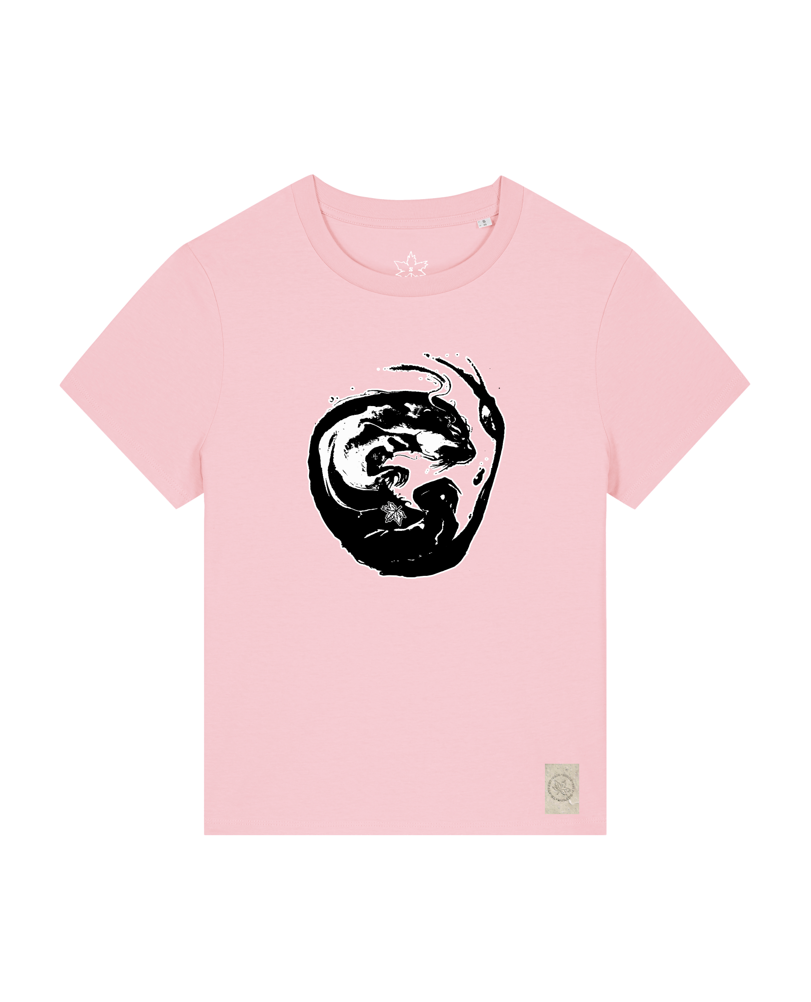 bio-female-medium fit-tshirt-alpha otter-sttw172-flamingo-front