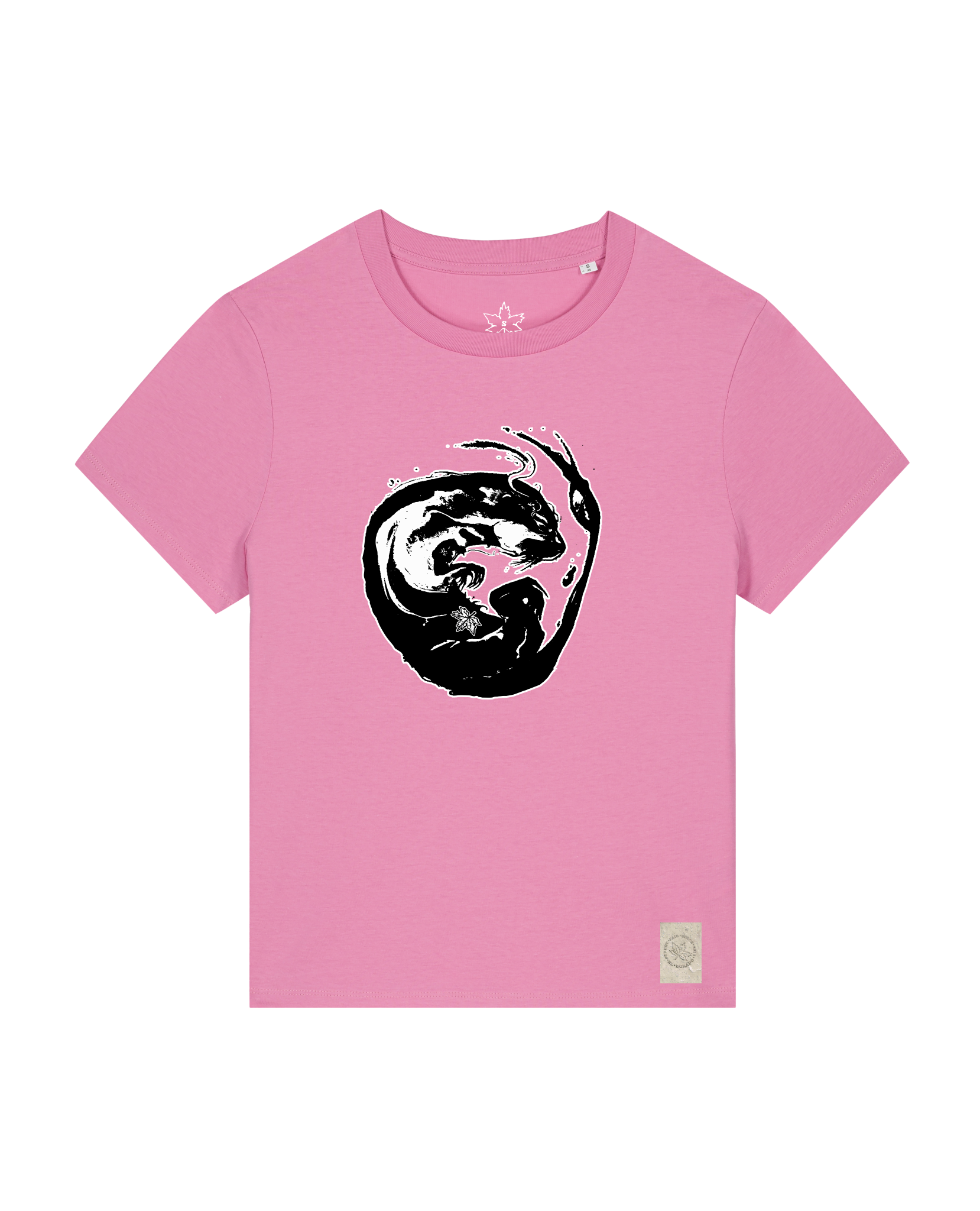 bio-female-medium fit-tshirt-alpha otter-sttw172-kaugummi-front