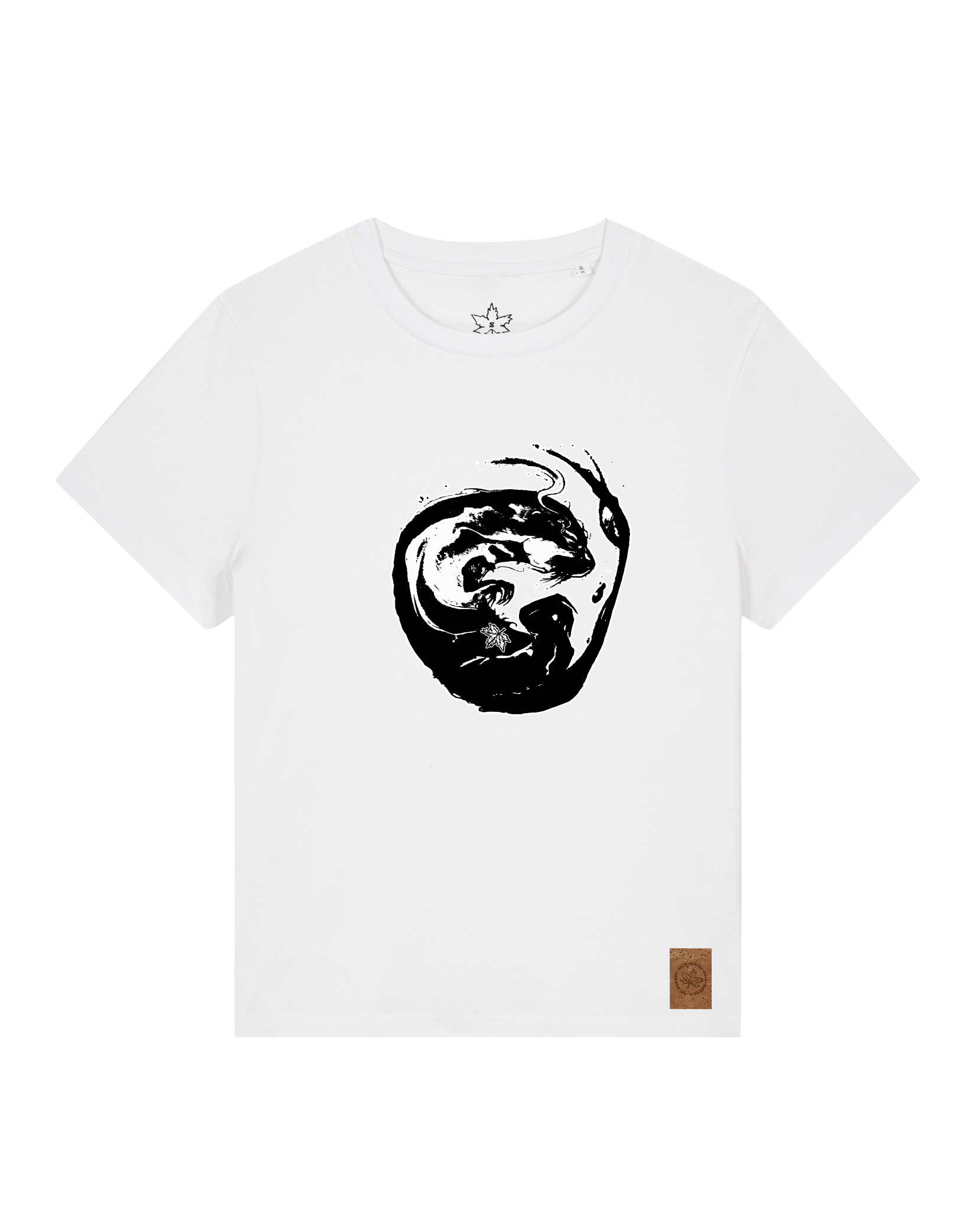 bio-female-medium fit-tshirt-alpha otter-sttw172-weiß-front