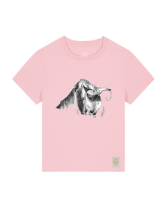 bio-female-medium fit-tshirt-ameisenbär-sttw172-flamingo-front