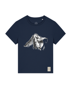 bio-female-medium fit-tshirt-ameisenbär-sttw172-marine-front