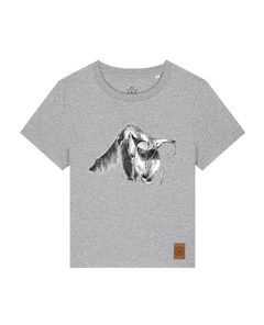 bio-female-medium fit-tshirt-ameisenbär-sttw172-mausgrau-front