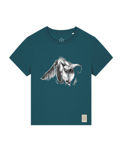 bio-female-medium fit-tshirt-ameisenbär-sttw172-nordmanntanne-front