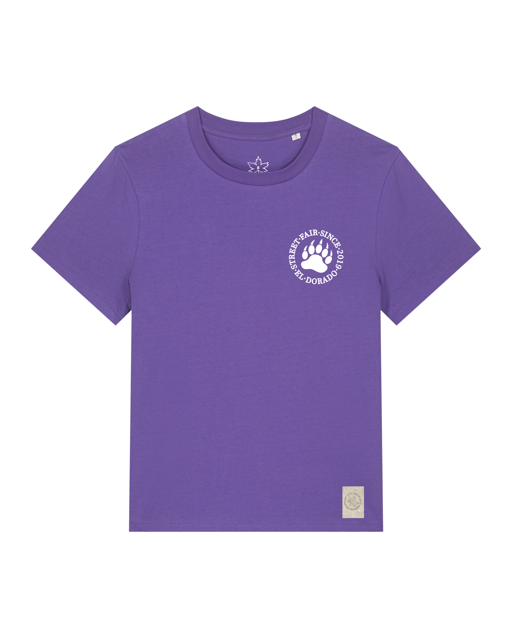 bio-female-medium fit-tshirt-arkadien's friend (backprint)-sttw172-blaukraut-front