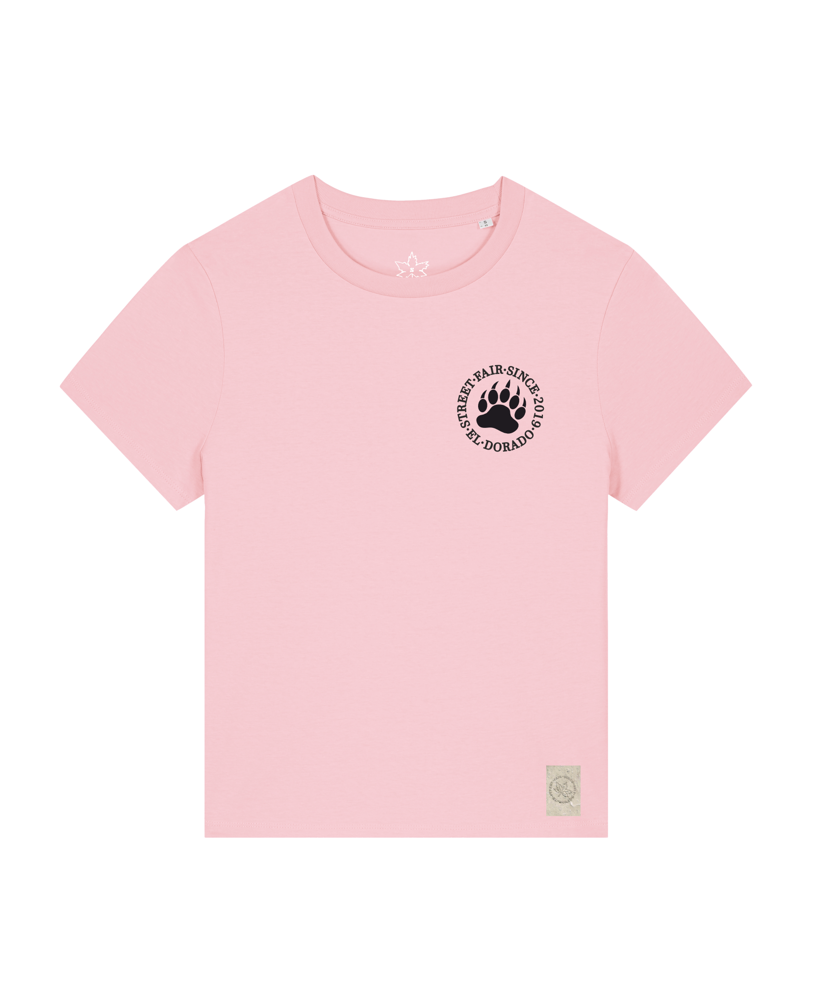 bio-female-medium fit-tshirt-arkadien's friend (backprint)-sttw172-flamingo-front