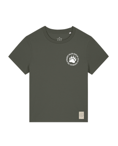 bio-female-medium fit-tshirt-arkadien's friend (backprint)-sttw172-grunkohl-front