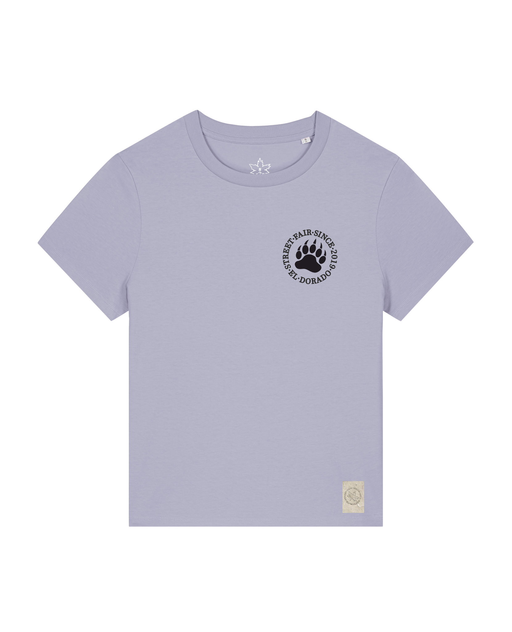 bio-female-medium fit-tshirt-arkadien's friend (backprint)-sttw172-lavender-front