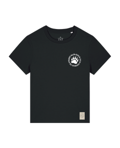 bio-female-medium fit-tshirt-arkadien's friend (backprint)-sttw172-schwarz-front