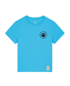 bio-female-medium fit-tshirt-arkadien's friend (backprint)-sttw172-wasserblau-front
