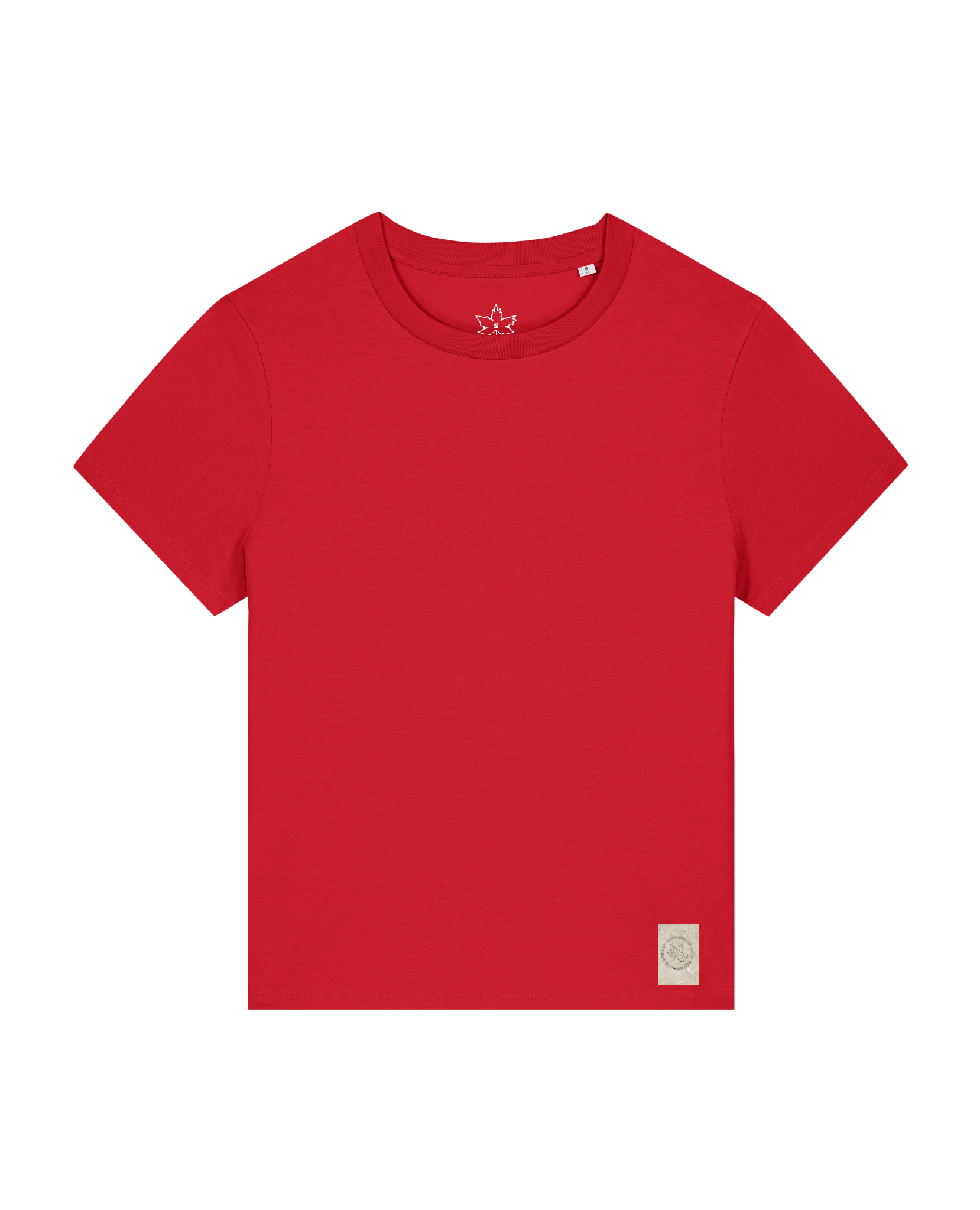 bio-female-medium fit-tshirt-basic-sttw172-erdbeere-front