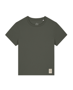 bio-female-medium fit-tshirt-basic-sttw172-grunkohl-front