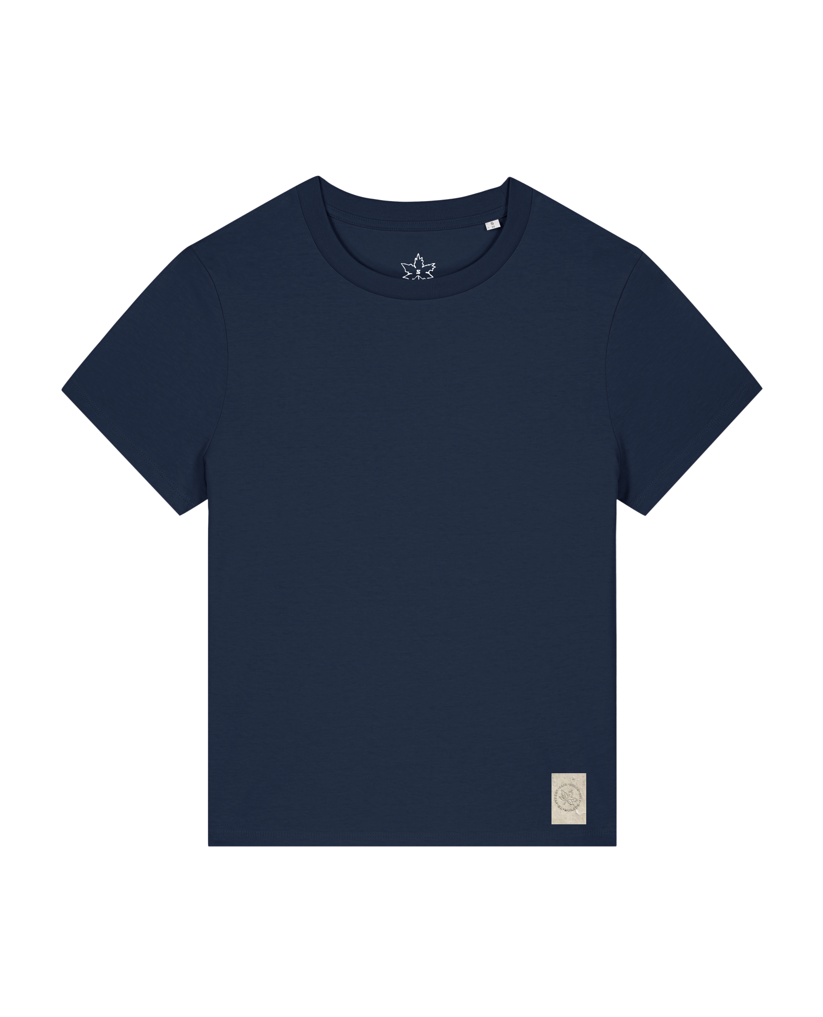 bio-female-medium fit-tshirt-basic-sttw172-marine-front