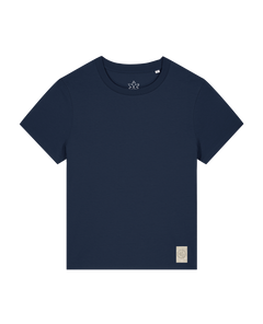 bio-female-medium fit-tshirt-basic-sttw172-marine-front