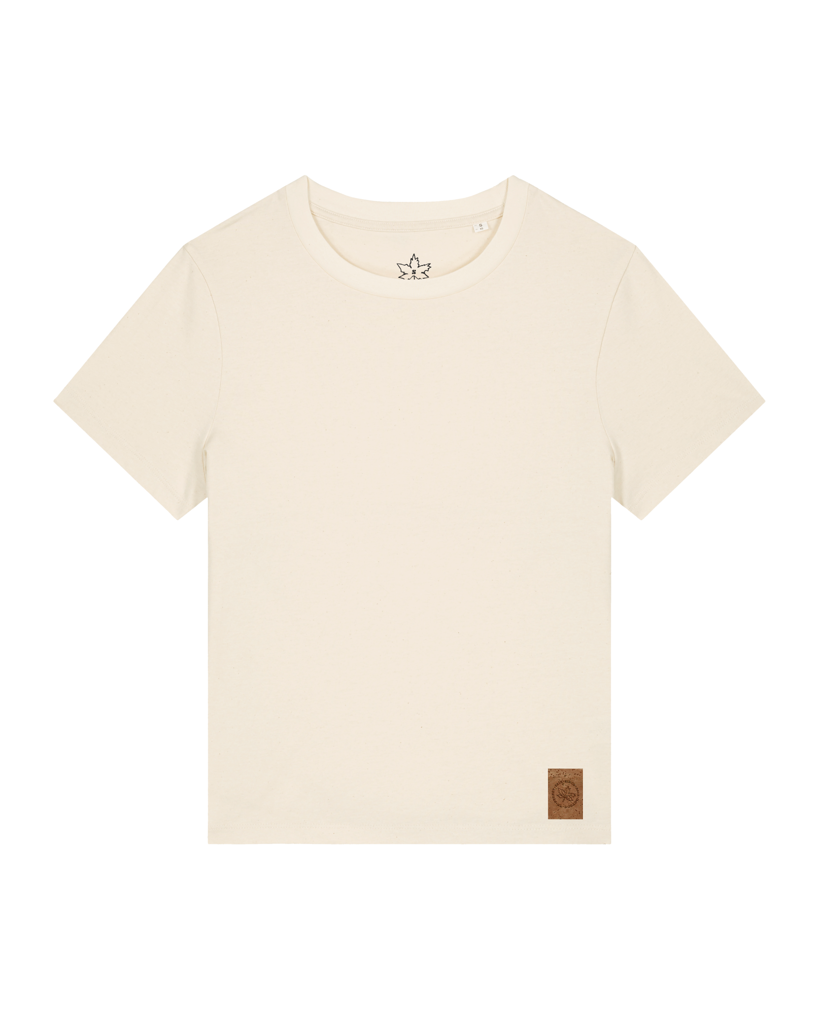 bio-female-medium fit-tshirt-basic-sttw172-natur-front