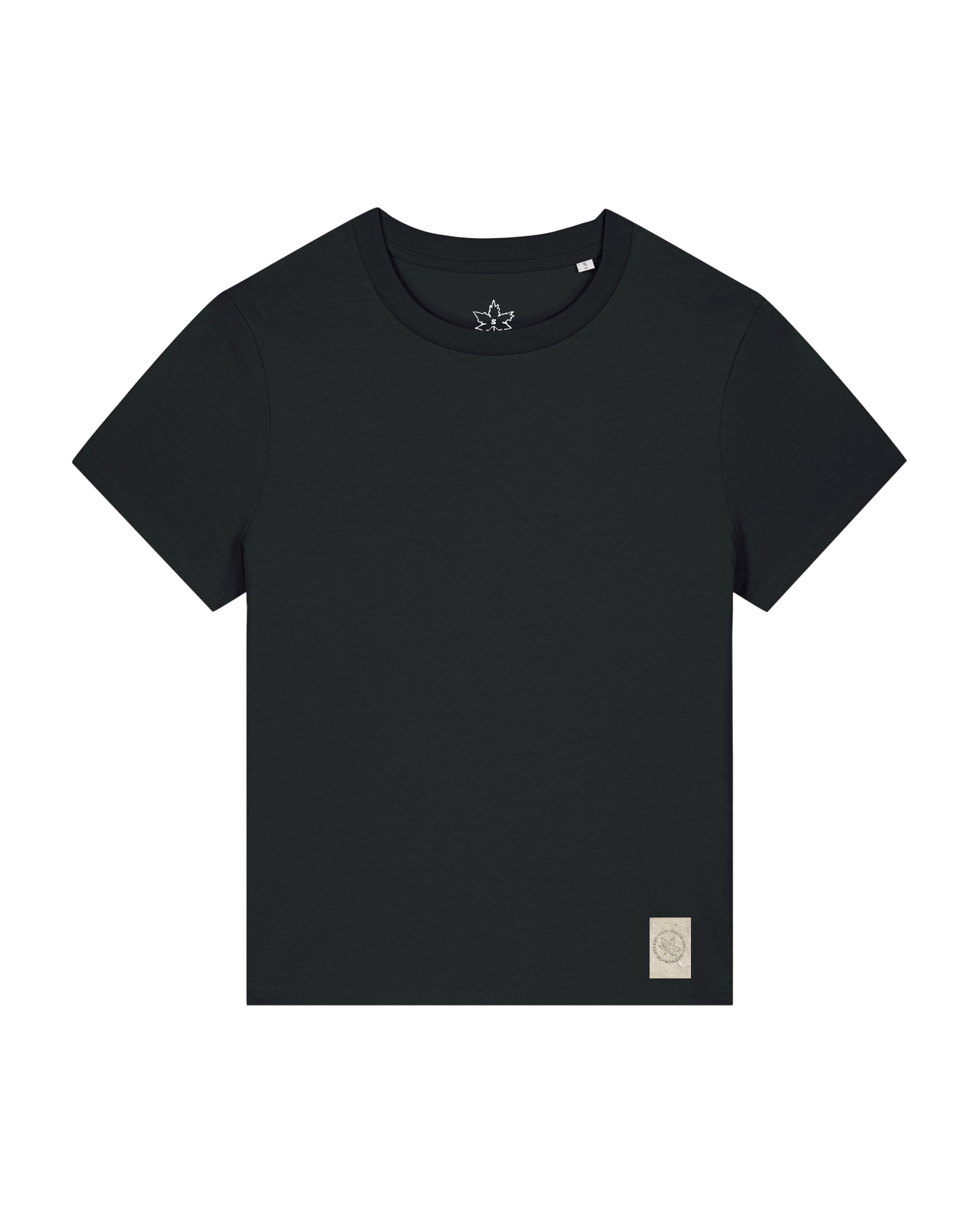 bio-female-medium fit-tshirt-basic-sttw172-schwarz-front