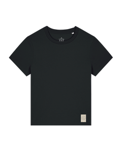 bio-female-medium fit-tshirt-basic-sttw172-schwarz-front