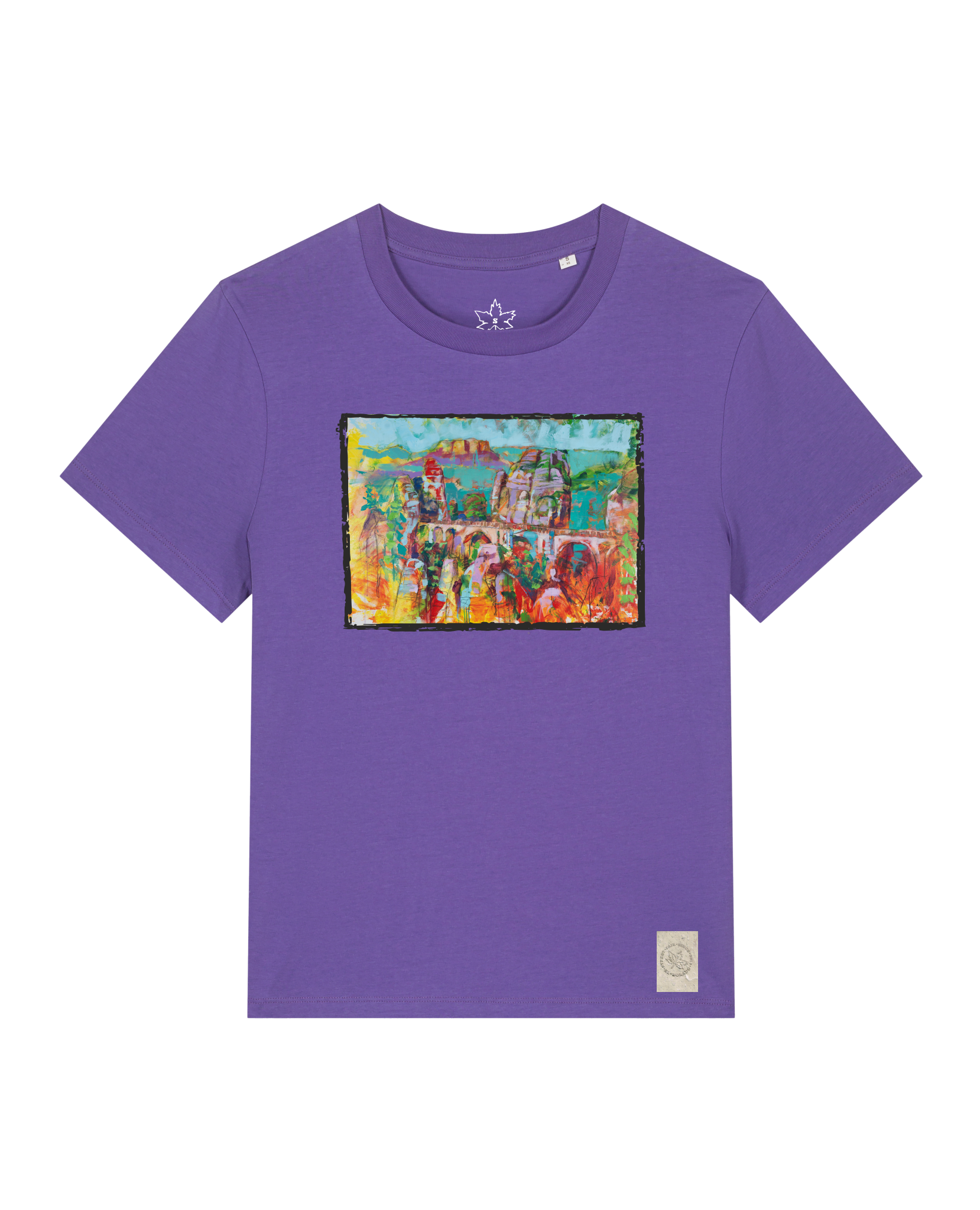 bio-female-medium fit-tshirt-bastei-sttw172-blaukraut-front