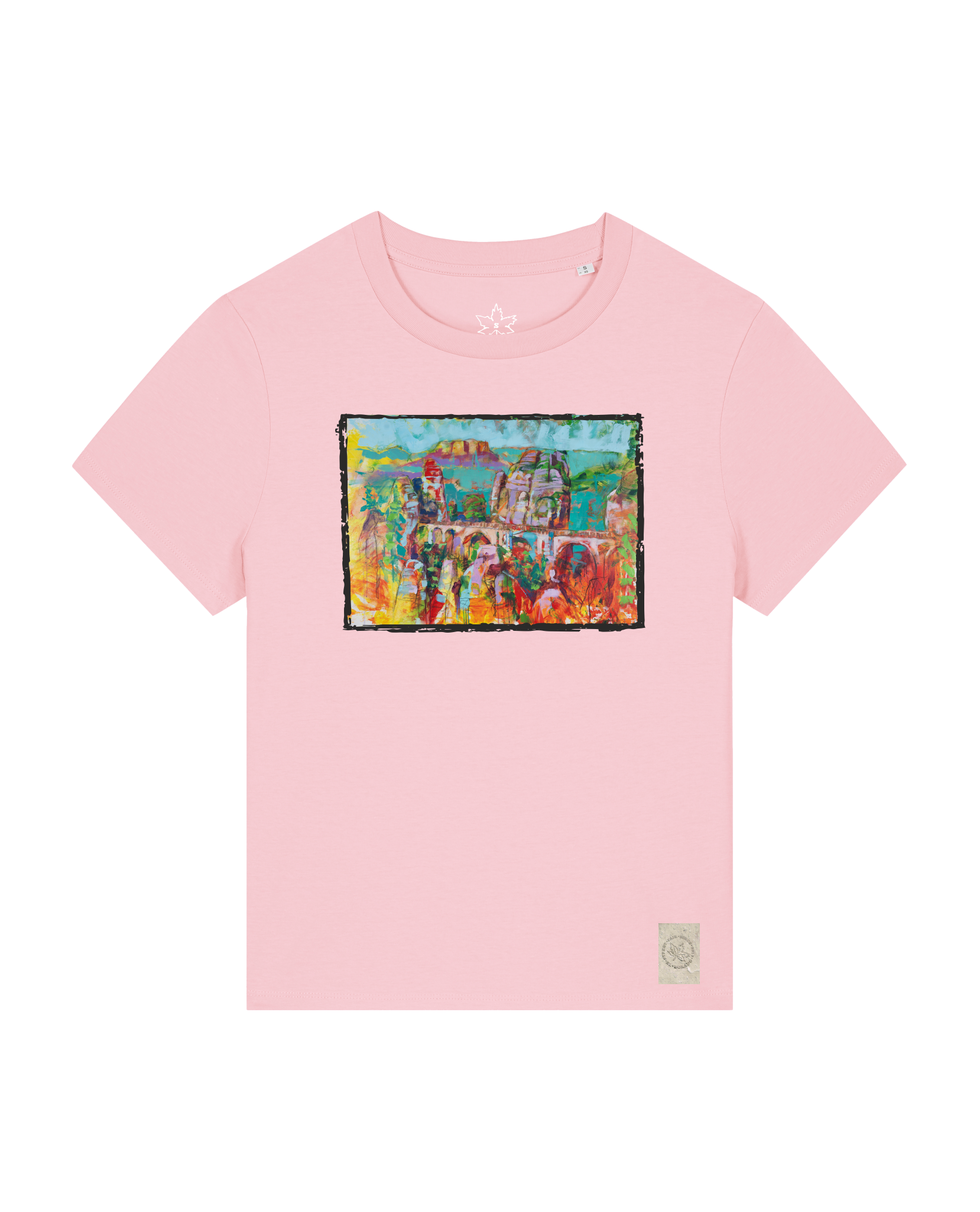 bio-female-medium fit-tshirt-bastei-sttw172-flamingo-front