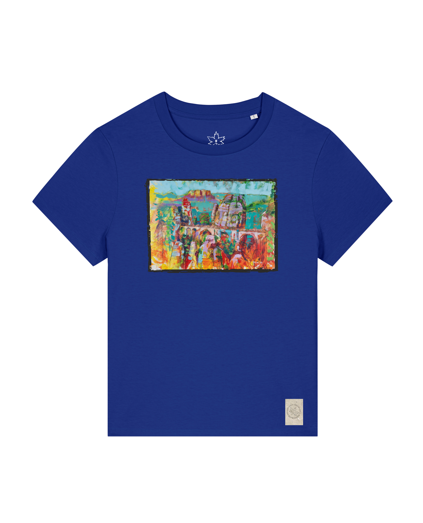 bio-female-medium fit-tshirt-bastei-sttw172-kornblume-front