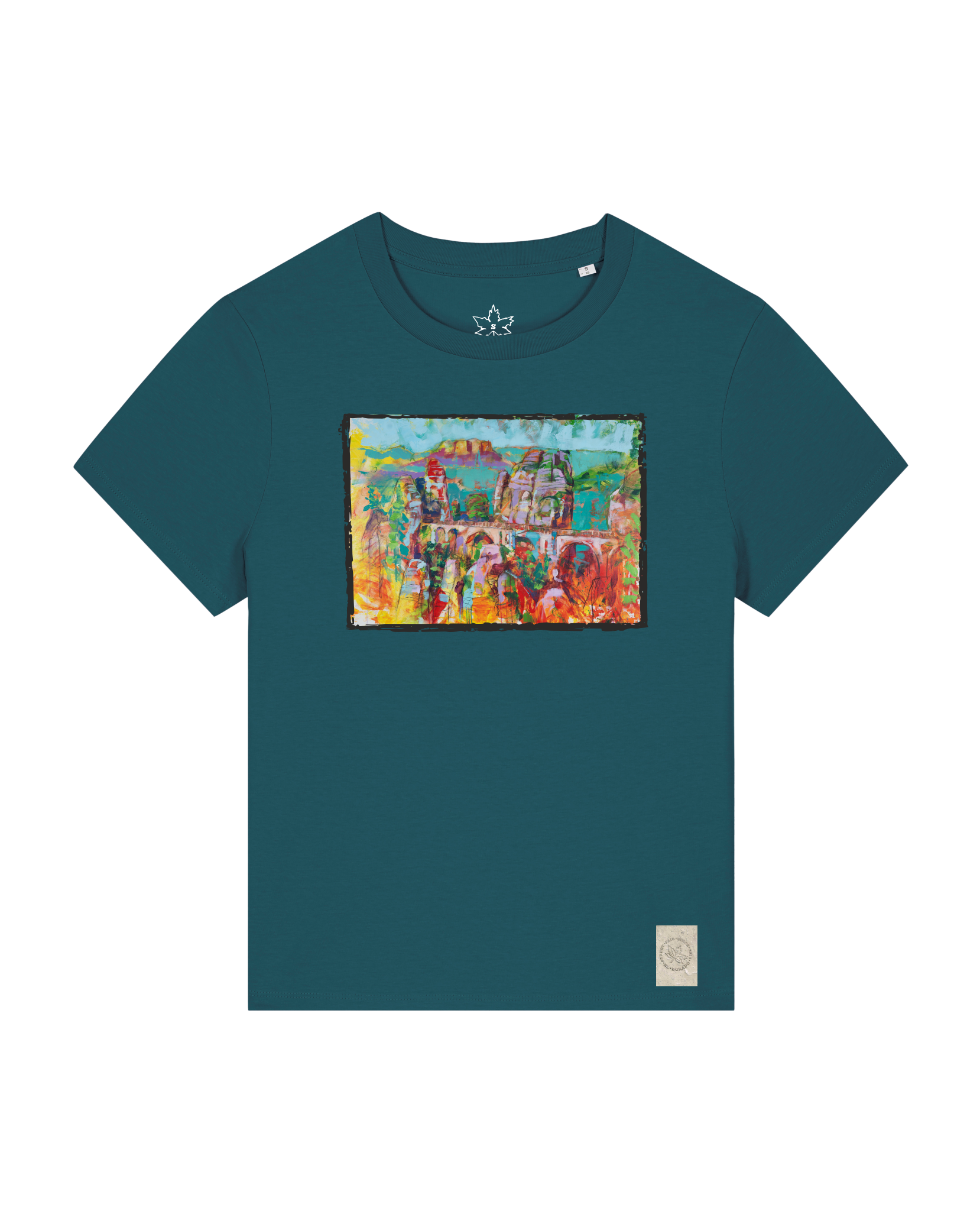 bio-female-medium fit-tshirt-bastei-sttw172-nordmanntanne-front