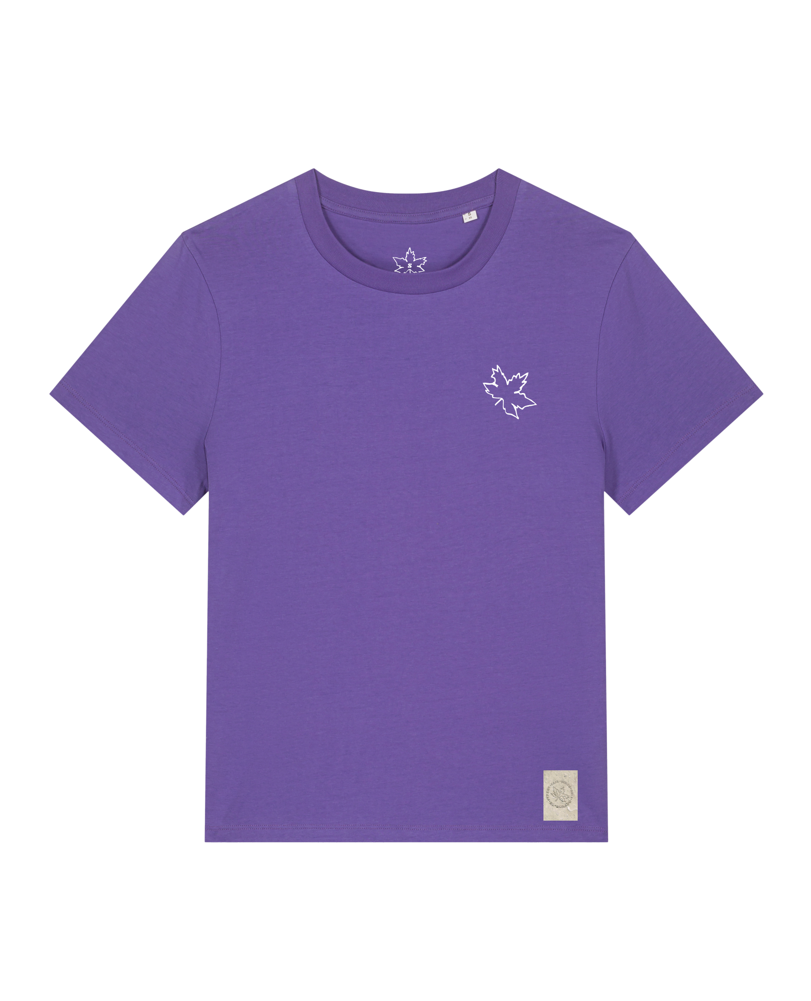 bio-female-medium fit-tshirt-be like flowers (backprint)-sttw172-blaukraut-front