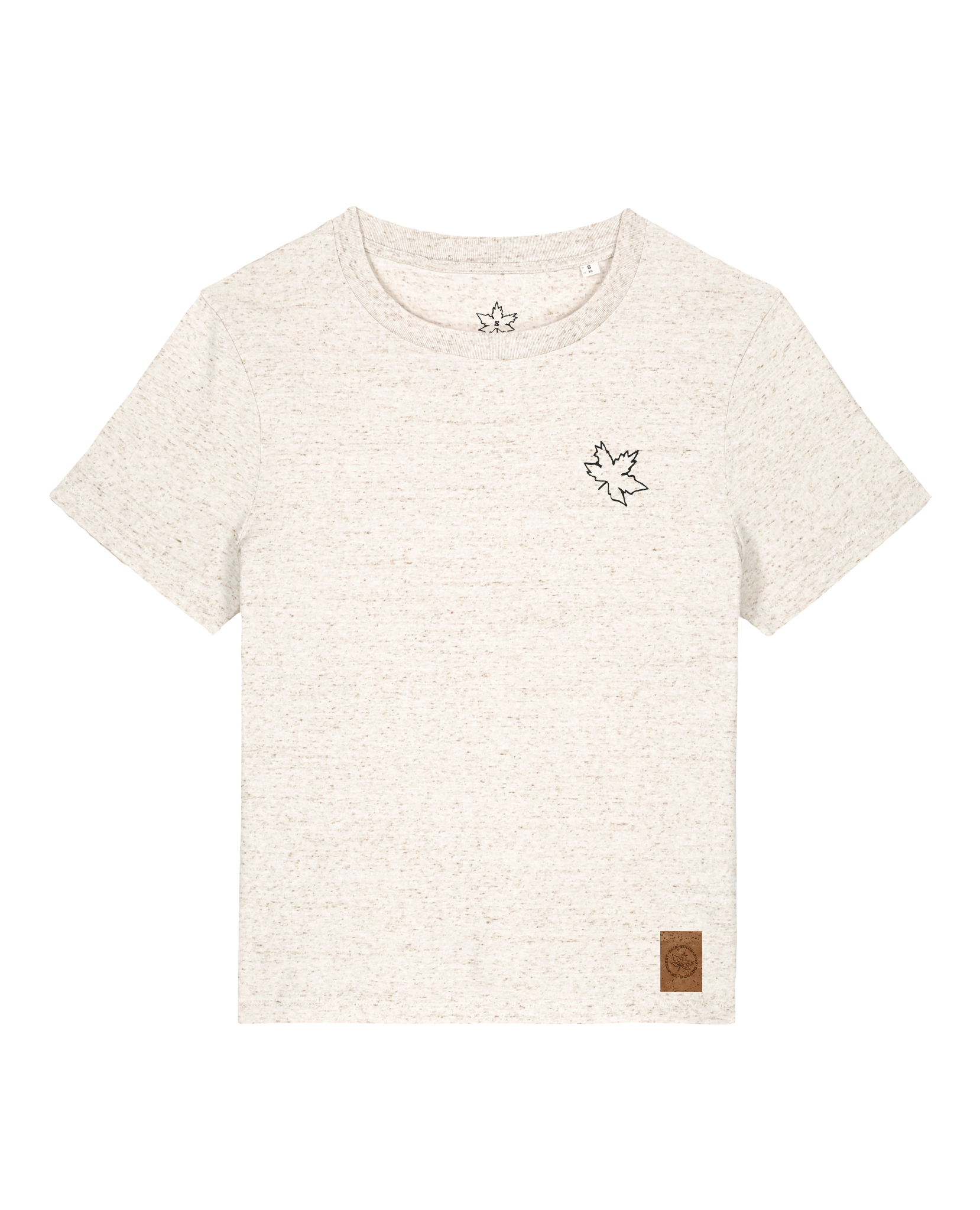 bio-female-medium fit-tshirt-be like flowers (backprint)-sttw172-elbsandstein-front