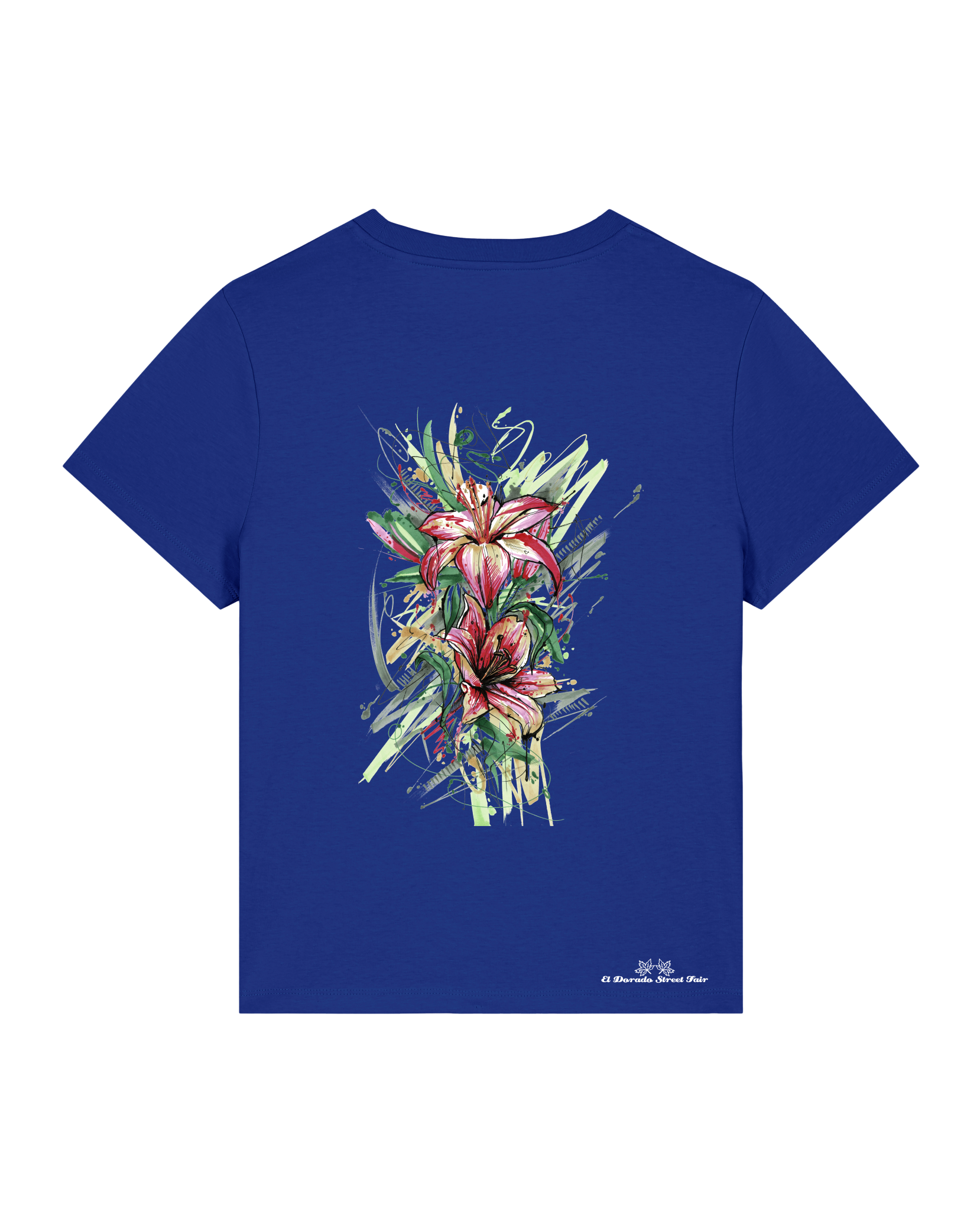 Bio Damen Medium Fit T-Shirt Be Like Flowers (Backprint)