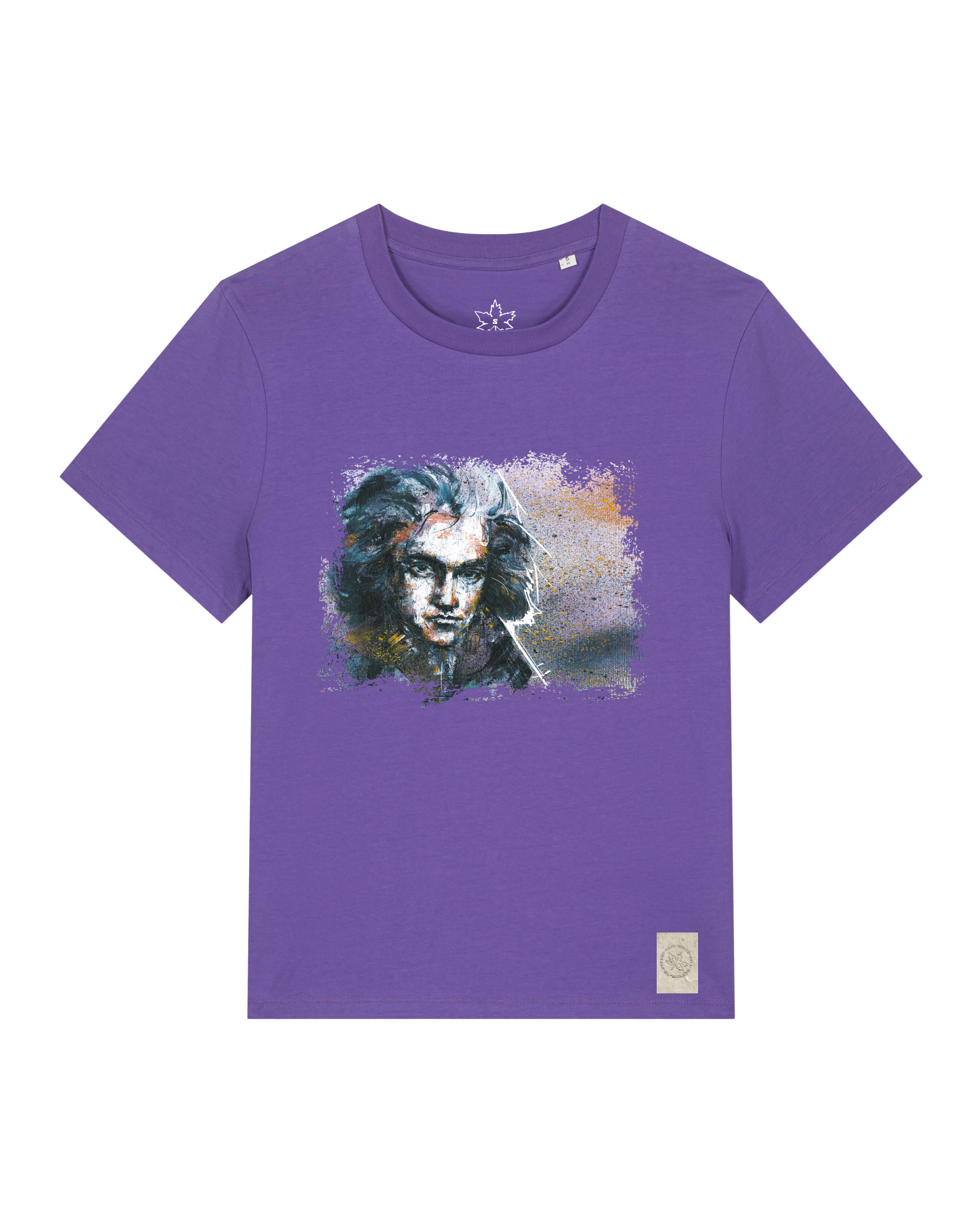bio-female-medium fit-tshirt-beethoven-sttw172-blaukraut-front