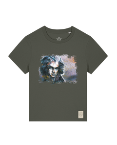 bio-female-medium fit-tshirt-beethoven-sttw172-grunkohl-front