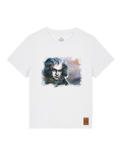 bio-female-medium fit-tshirt-beethoven-sttw172-weiß-front