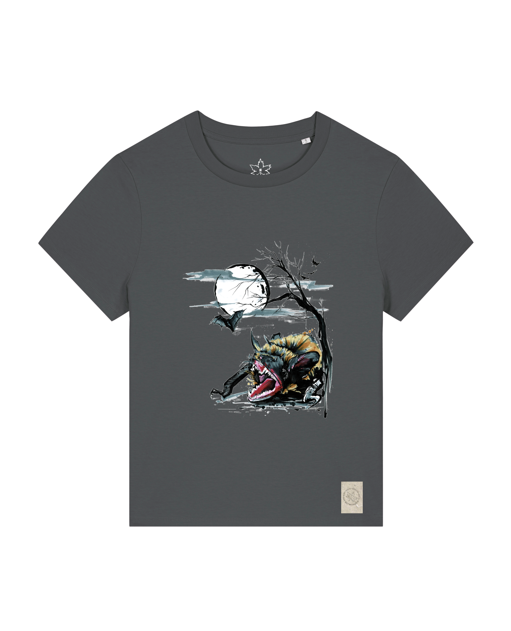 bio-female-medium fit-tshirt-blinded by the light-sttw172-eisen-front