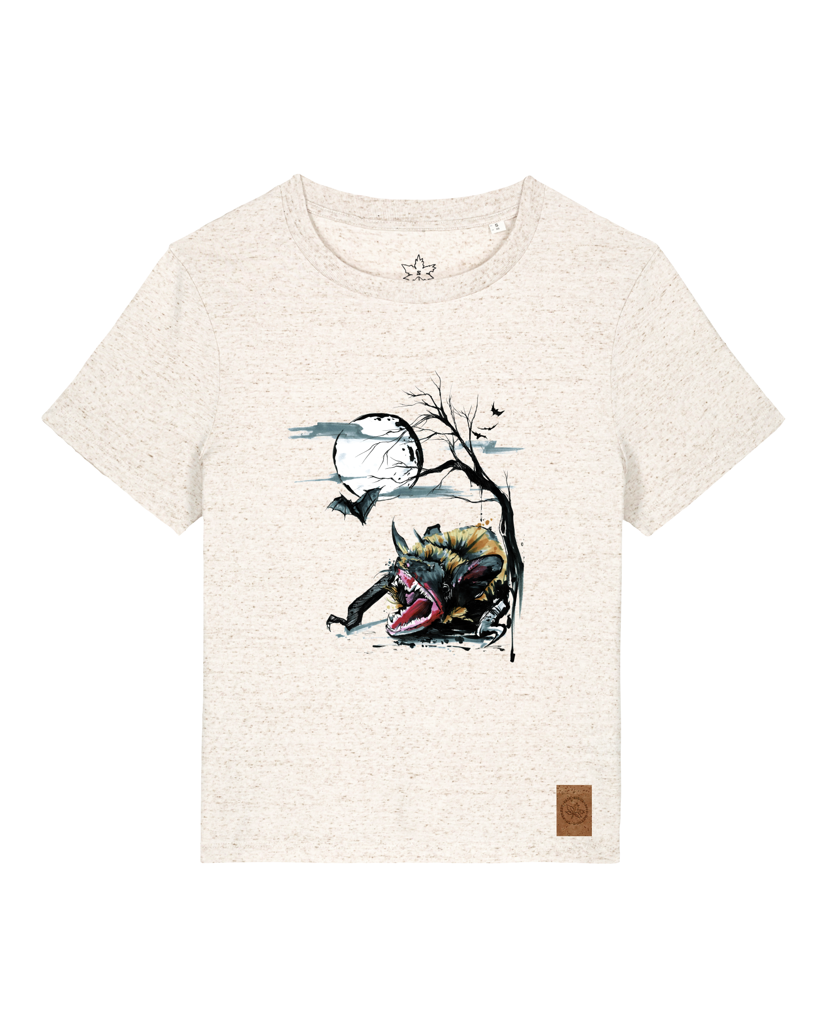 bio-female-medium fit-tshirt-blinded by the light-sttw172-elbsandstein-front
