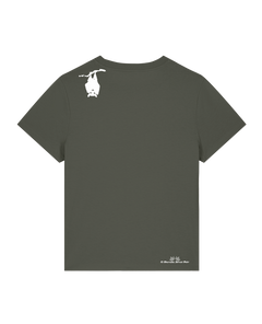 bio-female-medium fit-tshirt-blinded by the light-sttw172-grunkohl-back