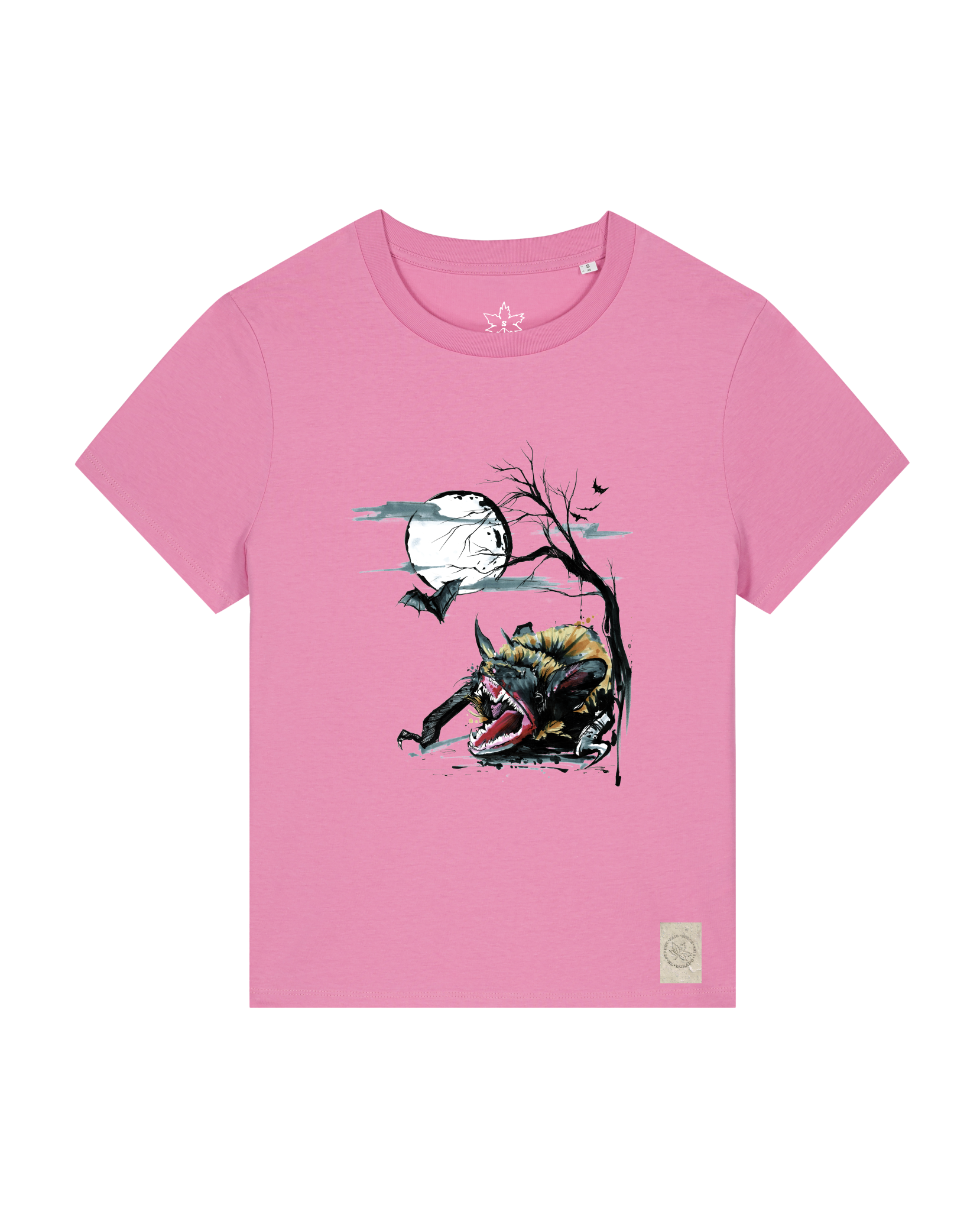 bio-female-medium fit-tshirt-blinded by the light-sttw172-kaugummi-front