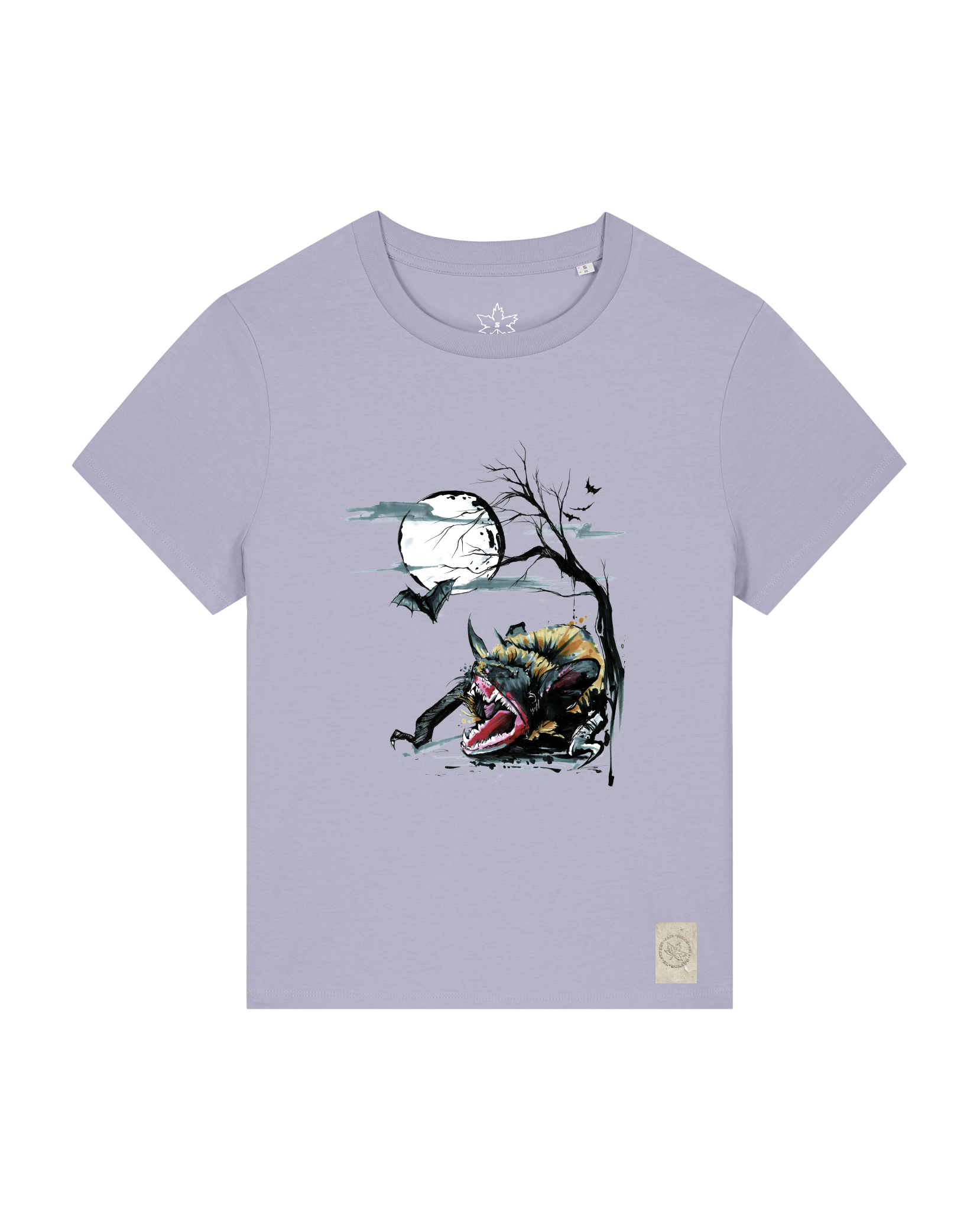 bio-female-medium fit-tshirt-blinded by the light-sttw172-lavender-front