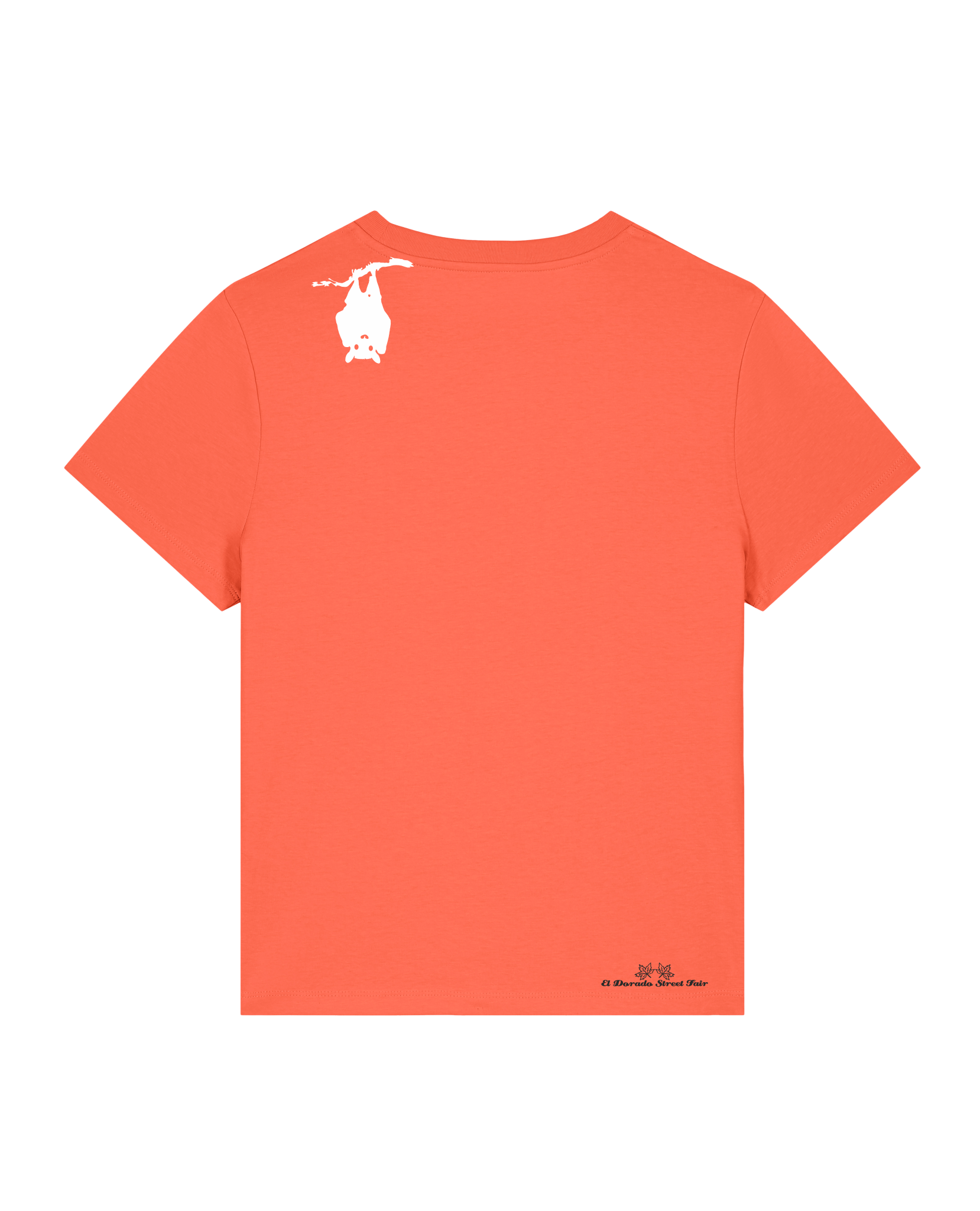 bio-female-medium fit-tshirt-blinded by the light-sttw172-mandarine-back