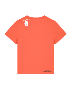 bio-female-medium fit-tshirt-blinded by the light-sttw172-mandarine-back